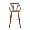 26 Inches Counter Height Barstool with Spindle Back Brown and Black By Casagear Home BM236366