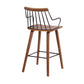 26 Inches Counter Height Barstool with Spindle Back Brown and Black By Casagear Home BM236366