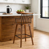 Barstool | Counter Height | Spindle Back | 26" | Brown & Black