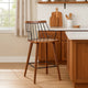 Barstool | Counter Height | Spindle Back | 26" | Brown & Black
