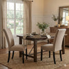 Side Chairs | Wood | Nailhead Trim | Set of 2 | Beige & Black