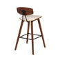 28.5 Inches Contoured Seat Leatherette Barstool Cream By Casagear Home BM236650