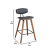Barstool | 28.5" | Contoured Seat | Faux Leather | Brown