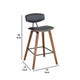 Barstool | 28.5" | Contoured Seat | Faux Leather | Brown