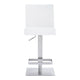 Leatherette Swivel Barstool with Adjustable Height White By Casagear Home BM236653