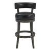 31 Inches Nailhead Trim Leatherette Swivel Barstool, Gray By Casagear Home