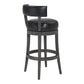 31 Inches Nailhead Trim Leatherette Swivel Barstool, Gray By Casagear Home