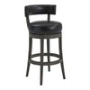 31 Inches Nailhead Trim Leatherette Swivel Barstool, Gray By Casagear Home