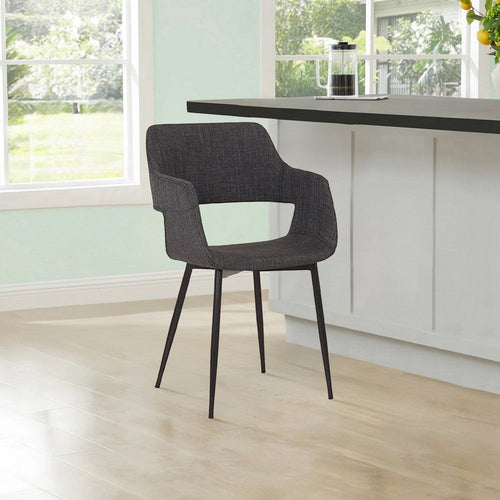 Accent Chair | Fabric Upholstered | Wide Open Back | Gray