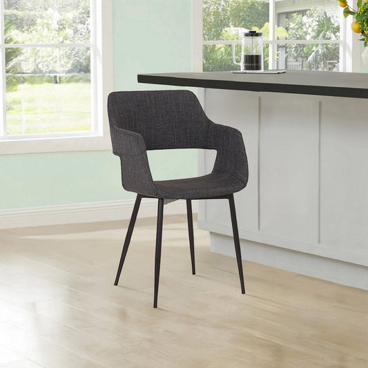 Accent Chair | Fabric Upholstered | Wide Open Back | Gray