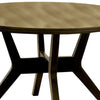 Round Top Wooden Table with Flared Angled Legs Brown BM237128