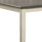 Two Tone Wooden Dining Table with Block Legs White By Casagear Home BM237133