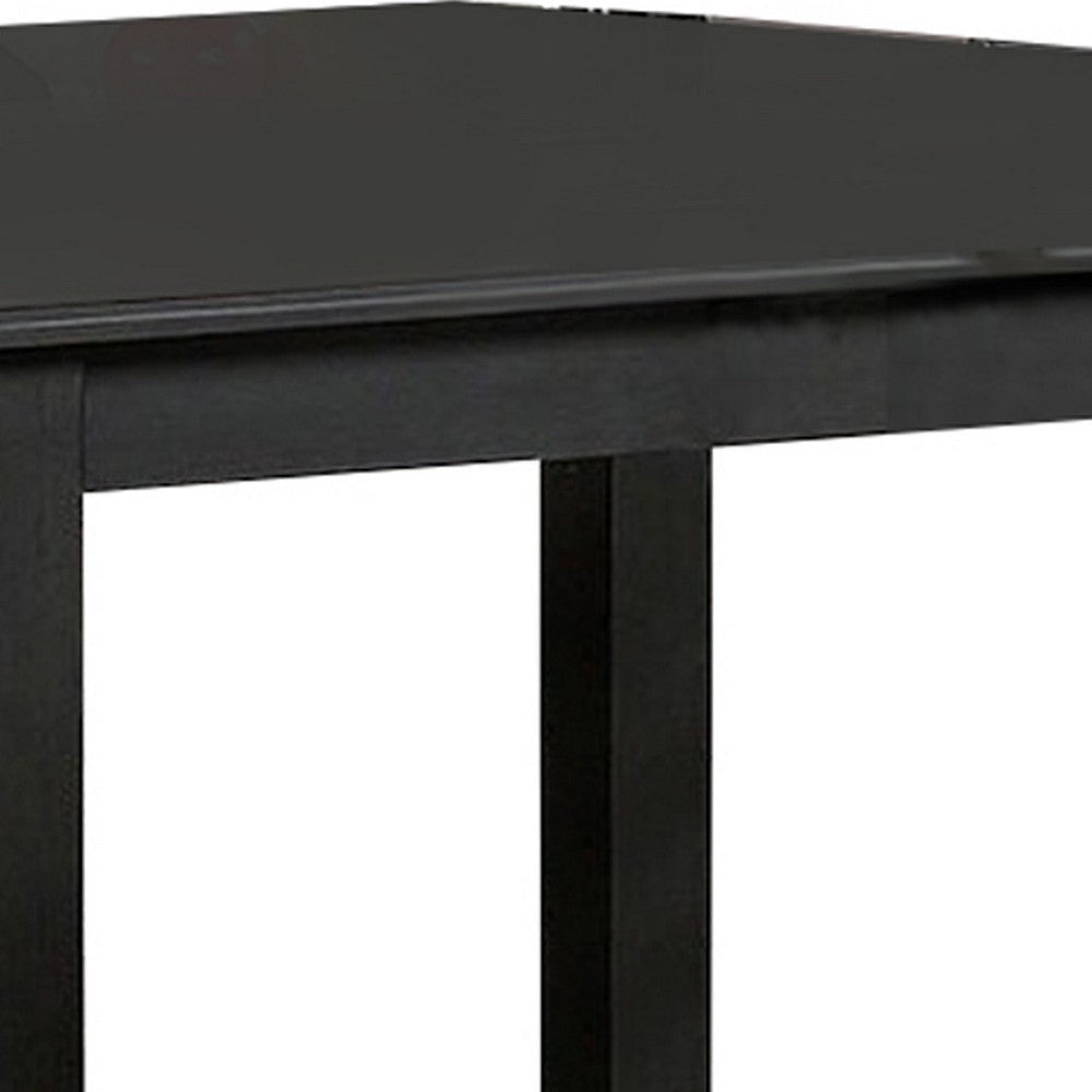 Rectangular Top Counter Height Table with Chamfered Block Legs Gray By Casagear Home BM237135