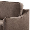 Fabric Upholstered Loveseat with Curved Track Arms and Box Cushions Brown BM237149