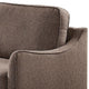Fabric Upholstered Loveseat with Curved Track Arms and Box Cushions Brown BM237149