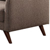 Fabric Upholstered Loveseat with Curved Track Arms and Box Cushions Brown BM237149