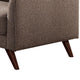 Fabric Upholstered Loveseat with Curved Track Arms and Box Cushions Brown BM237149