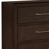 6 Drawer Wooden Dresser with Metal Pulls Walnut Brown By Casagear Home BM237168