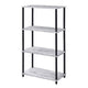 4 Tier Design Bookshelf with Metal Tubular Legs Antique White By Casagear Home BM237179