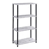 Bookshelf | 4 Tier Design | Metal Tubular Legs | Antique White