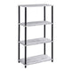 Bookshelf | 4 Tier Design | Metal Tubular Legs | Antique White