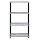 4 Tier Design Bookshelf with Metal Tubular Legs Antique White By Casagear Home BM237179