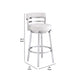 Barstool | Faux Leather | Curved Back | Swivel Mechanism | White