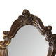 Scroll and Molded Wooden Mirror with Carved Details Cherry Brown BM238098