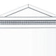 Rectangular Mirror Wall Decor with Faux Crystals and Triangular Top, Silver
