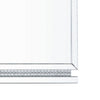 Rectangular Mirror Wall Decor with Faux Crystals and Triangular Top, Silver