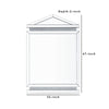 Rectangular Mirror Wall Decor with Faux Crystals and Triangular Top, Silver