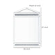 Rectangular Mirror Wall Decor with Faux Crystals and Triangular Top, Silver