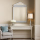 Rectangular Mirror Wall Decor with Faux Crystals and Triangular Top, Silver