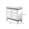 3 Drawer Mirrored Chest with Faux Crystal Inlays Silver By Casagear Home BM238116