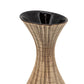 Pot Bellied Shape Ceramic Vase with Sleek Flared Neck Beige By Casagear Home BM238121