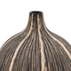 Bellied Shape Ceramic Vase with Textured Lines Brown By Casagear Home BM238124