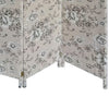 Room Divider | 71" | 3 Panel Fabric | Floral Print | Gray