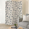 71 Inch 3 Panel Fabric Room Divider with Seashell Print, Blue