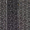 71 Inch 3 Panel Fabric Room Divider with Geometric Print Black BM238284