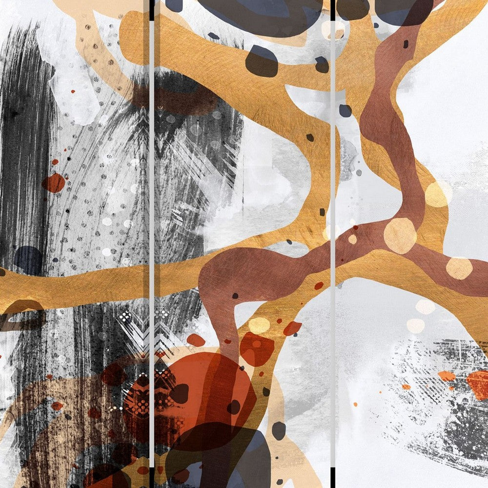 Room Divider | 72" | 3 Panel Canvas | Splash Print | Multicolor