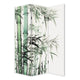 72 Inch 3 Panel Canvas Room Divider with Bamboo Print,Multicolor BM238286