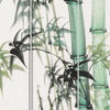 72 Inch 3 Panel Canvas Room Divider with Bamboo Print,Multicolor