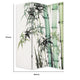 72 Inch 3 Panel Canvas Room Divider with Bamboo Print,Multicolor
