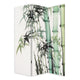 72 Inch 3 Panel Canvas Room Divider with Bamboo Print,Multicolor