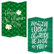 72 Inch 3 Panel Canvas St Patricks Day Print Room Divider,Green BM238287