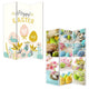 72 Inch 3 Panel Canvas Room Divider with Easter Print,Multicolor