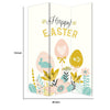 72 Inch 3 Panel Canvas Room Divider with Easter Print,Multicolor BM238288