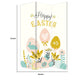 72 Inch 3 Panel Canvas Room Divider with Easter Print,Multicolor BM238288