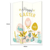 72 Inch 3 Panel Canvas Room Divider with Easter Print,Multicolor
