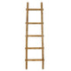 59 Inch Wooden Decorative Ladder with 5 Steps, Brown